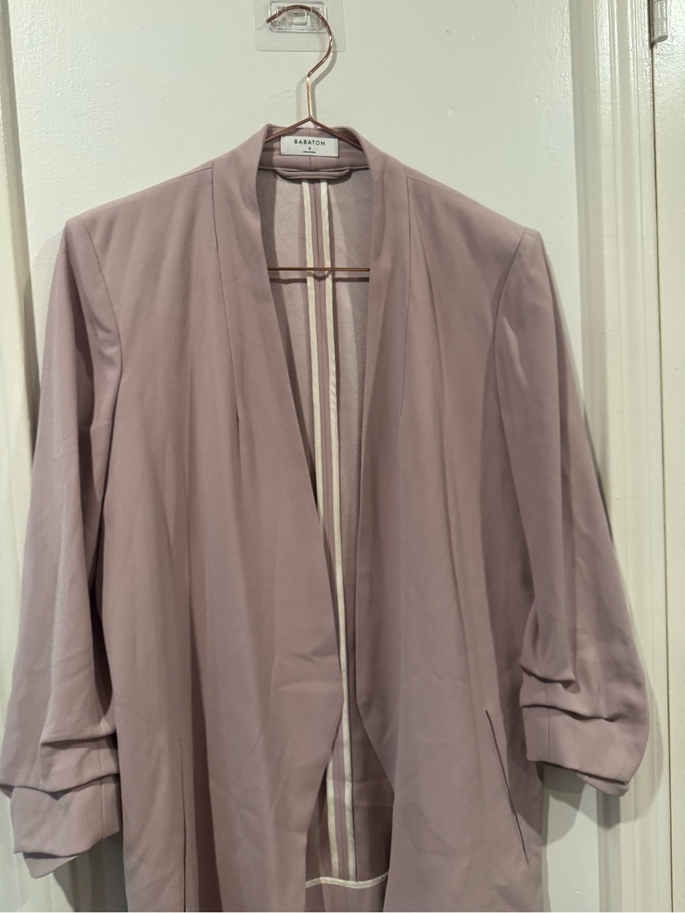 Aritzia Babaton Power Blazer blush size 8 - Picture 7 of 13